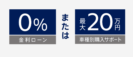 今が狙い目！0%か購入サポートか。