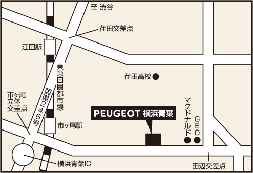 PEUGEOT 横浜青葉 MAP